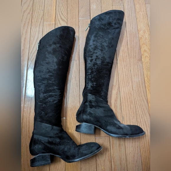 Alexander Wang size 6 Sigrid pony hair leather boots. - Picture 1 of 3